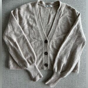 Reformation Varenne Cardigan Oatmeal XS EUC